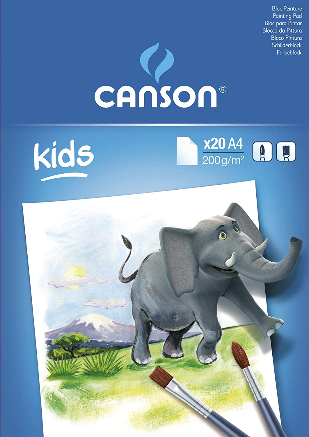 CANSON Kids blocco da disegno 200 g/m² 20 fogli A4 incollato