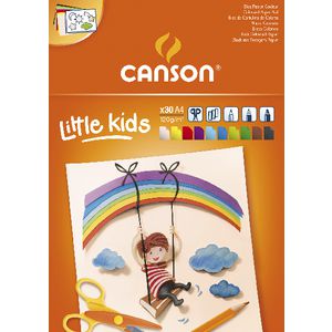 Album da disegno colorato CANSON Kids A4 - 120 g/m², 30 fogli, mix 10 colori