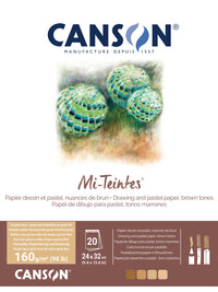 Blocco di carta colorata CANSON Mi-Teintes 160 g/m² 24 x 32 cm Earth - 20 fogli