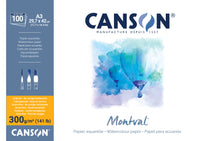 CANSON Montval blocco per acquerello CP 300 g/m² - 100 fogli A3, incollato
