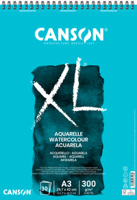 CANSON XL Aquarelle blocco per acquerello 300 g/m² A3 - 30 fogli, spirale