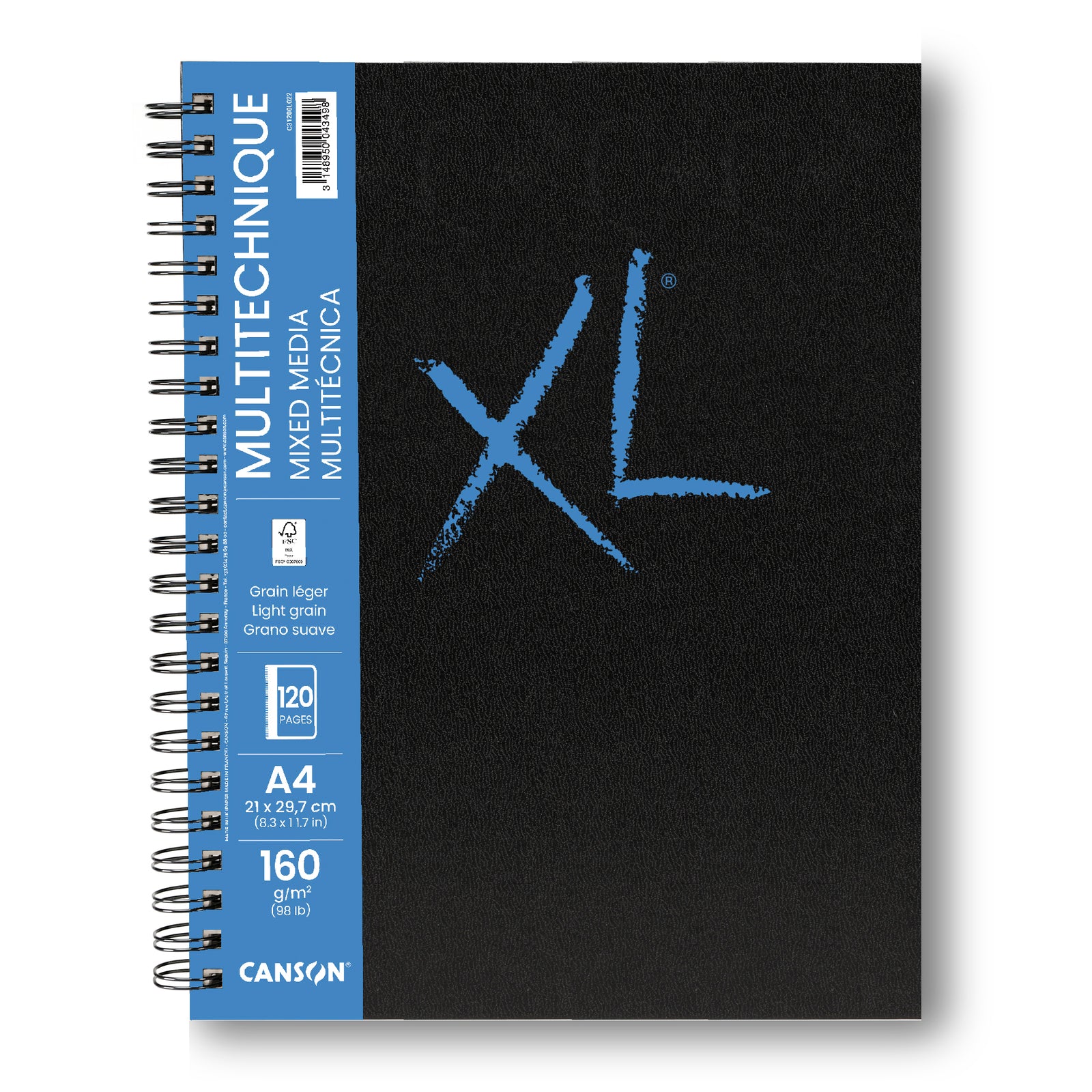 CANSON Canson XL Mix Media blocco collato 160 g - 120 fogli, A4
