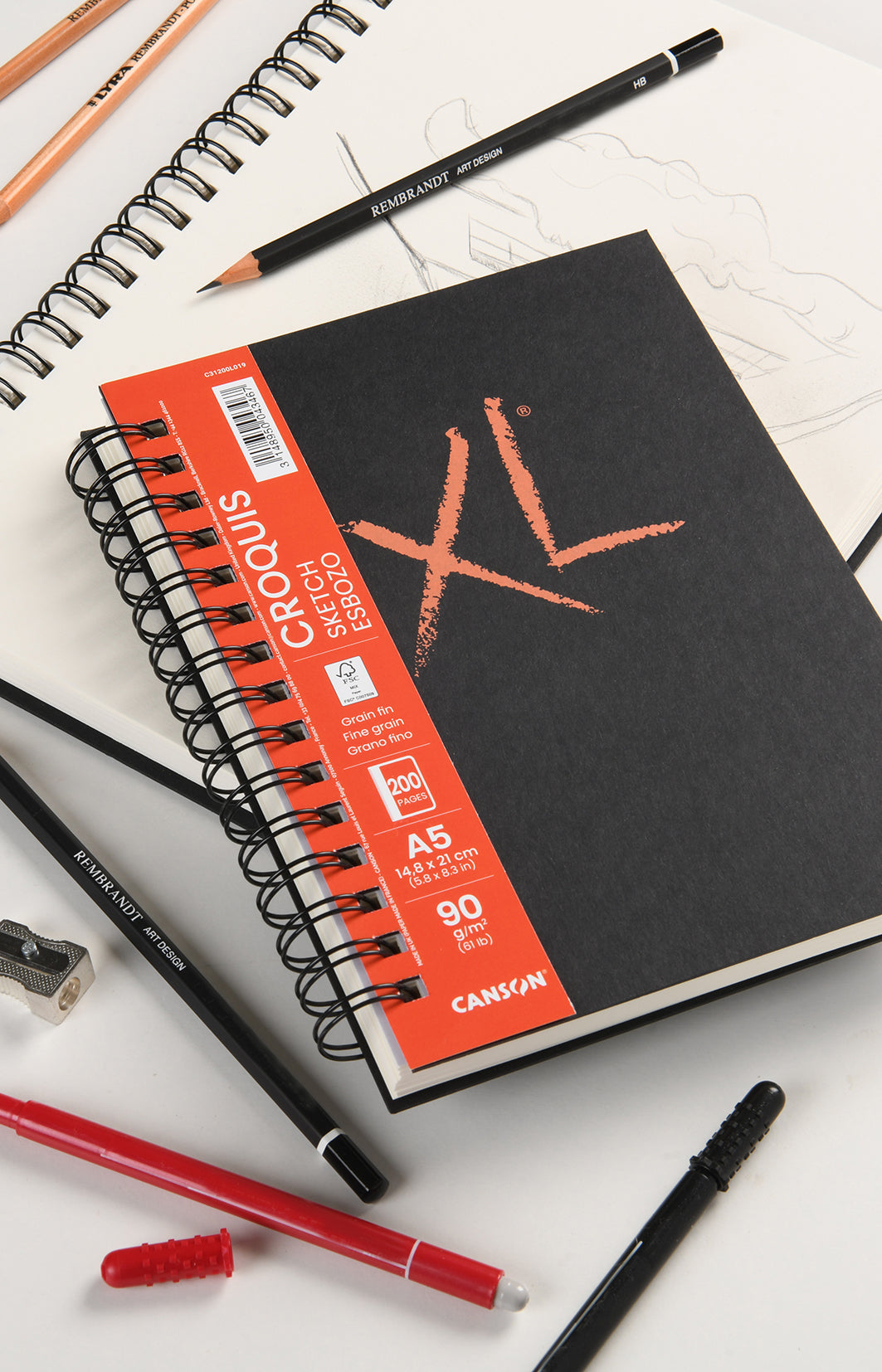 Blocco da schizzo Canson XL Sketch 90 g/m² - 200 fogli, A5