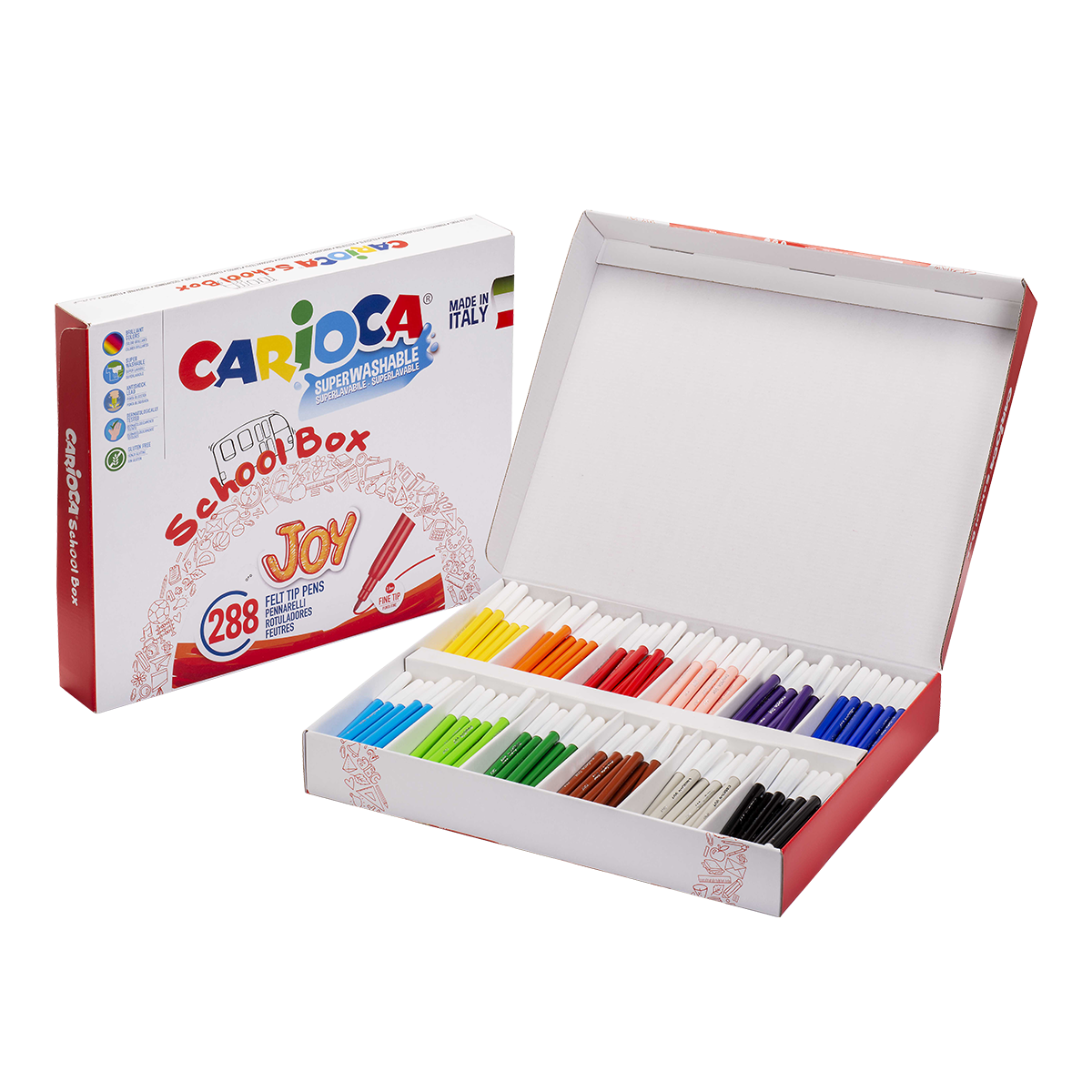 Pennarelli Carioca confezione scuola, colori assortiti