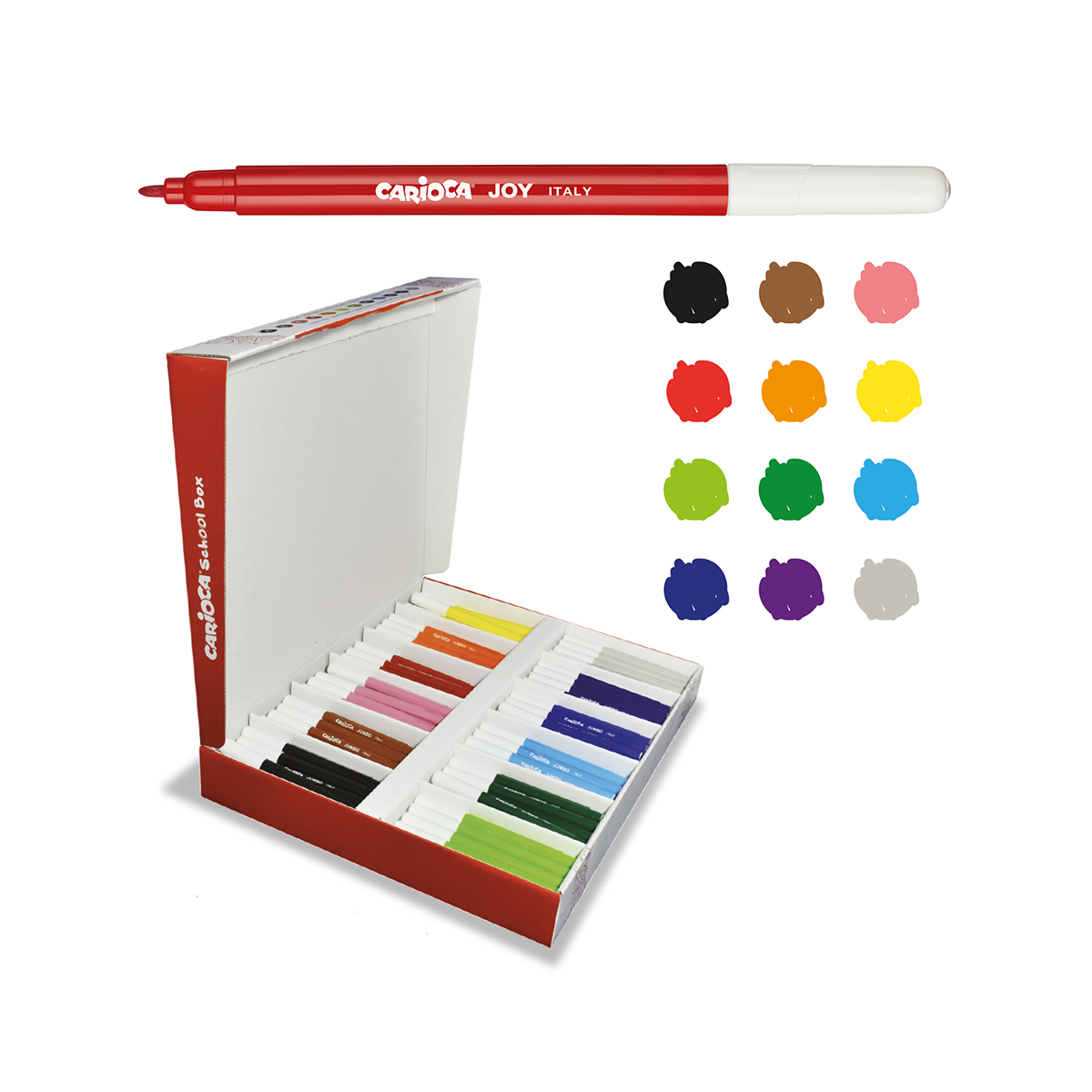 Pennarelli Carioca confezione scuola, colori assortiti