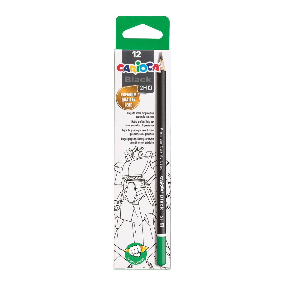 Carioca matita triangolare Black, 12 pz