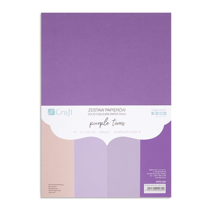 Carta colorata DP Craft 20 pezzi | varie sfumature di colore