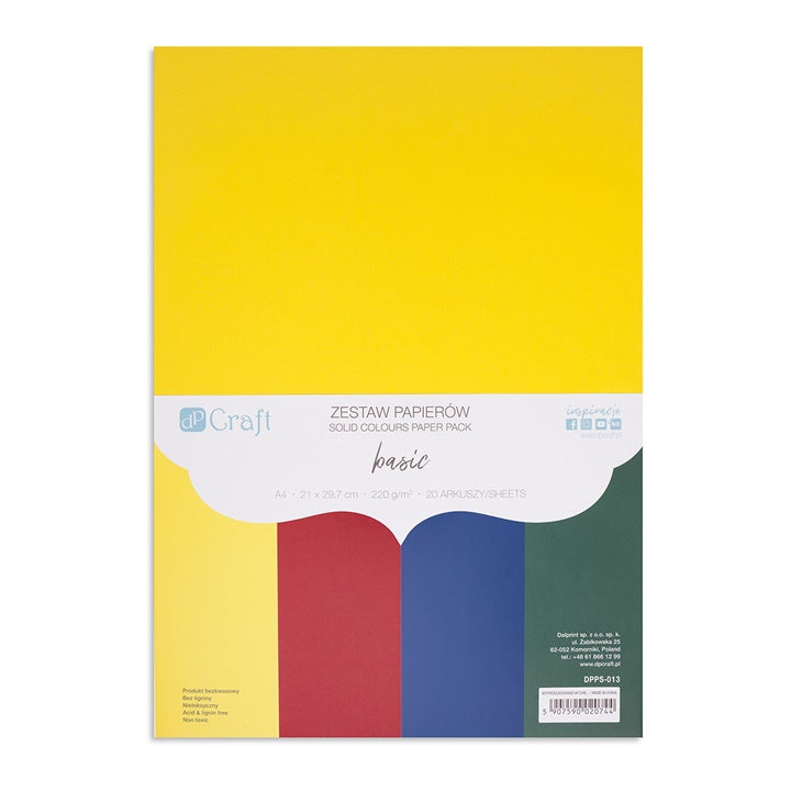 Carta colorata DP Craft 20 pezzi | varie sfumature di colore