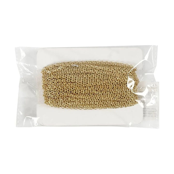 Catena per gioielli placcata oro 2 mm x 20 m