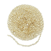 Catena per gioielli placcata oro 2 mm x 20 m