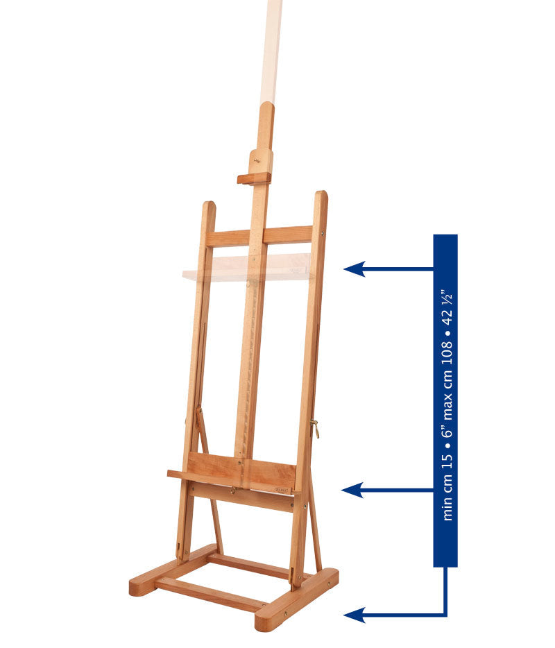 Cavalletto da studio MABEF a H in faggio