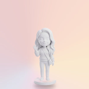 Figurina 3D bianca 18 cm