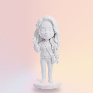 Figurina 3D bianca 22 cm