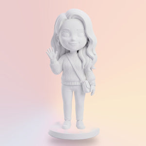 Figurina 3D bianca 25 cm