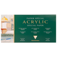 Clairefontaine blocco per acrilico 360 g/m² – 10 fogli, 20 x 40 cm incollato