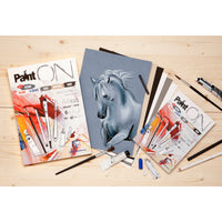 Clairefontaine Paint'On Mix Media blocco n. 6 250 g 24fg incollato colori assortiti