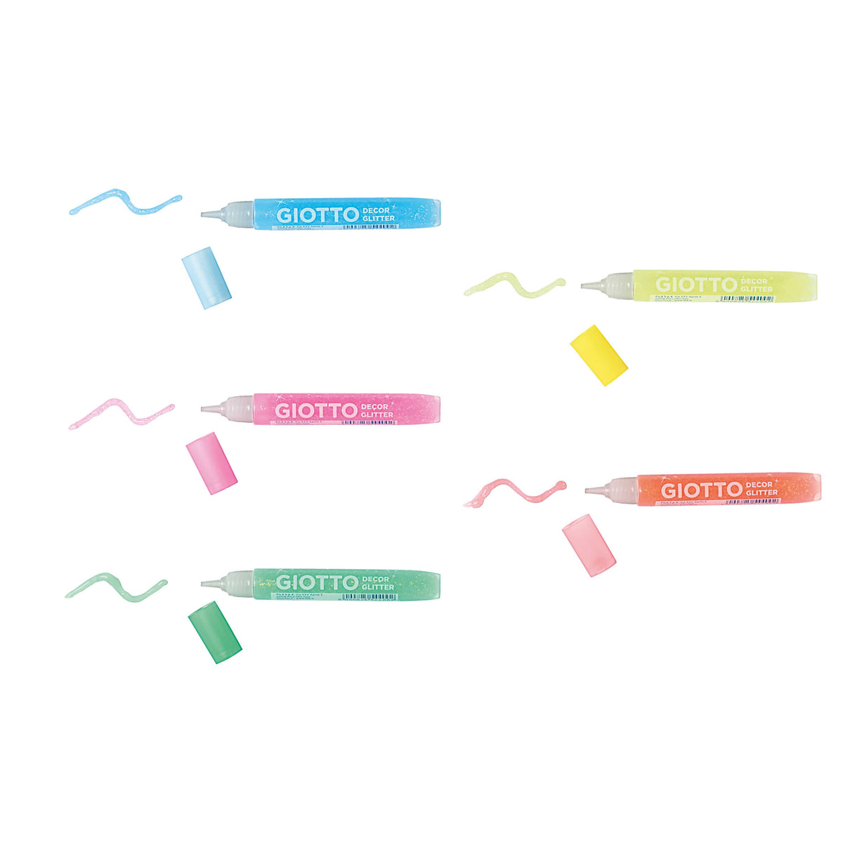 Colla glitterata GIOTTO Glitter Glue colori fluo 5 x 10 g
