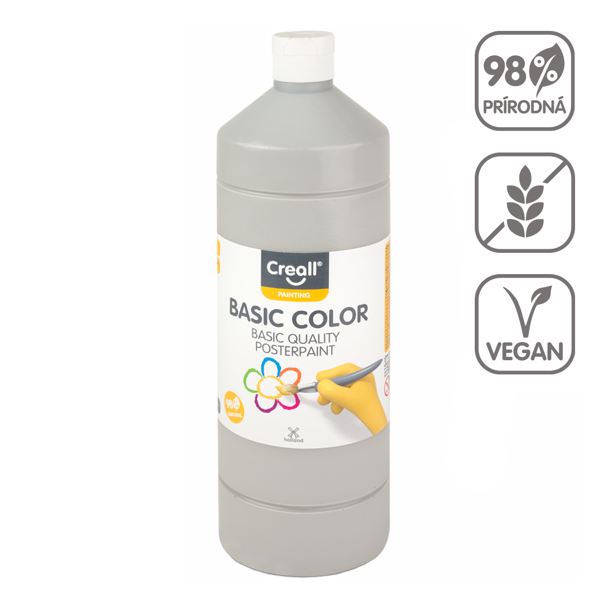 Colore a tempera Creall, 1 000 ml – grigio