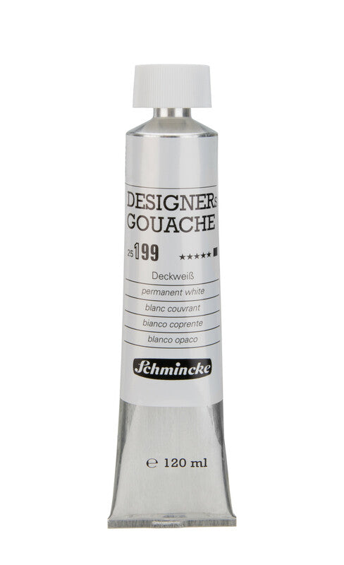Colore a tempera Schmincke Designers Gouache 120 ml – 199 Bianco coprente