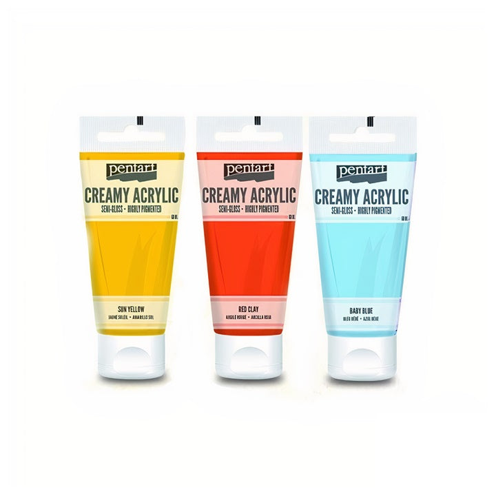 Colore acrilico crema semilucida Pentart 200 ml | scegli una tonalità