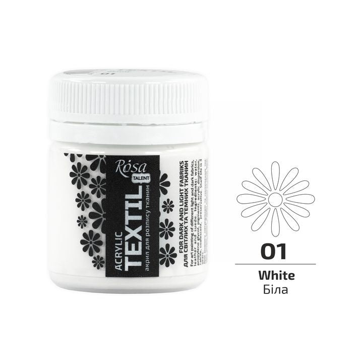 Colore acrilico per tessuti, 20ml, ROSA Talent