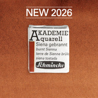 Colore ad acquerello Schmincke AKADEMIE mezzo godet - Golden pink – 662 Terra di Siena bruciata