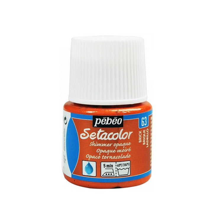 Colore per tessuti Pebeo Setacolor Opaque Shimmer [metallizzato] 45 ml | colori diversi