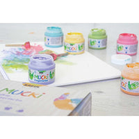 Colori a dita per bambini pastello MUCKI / set 6 x 150 ml — immagine 1