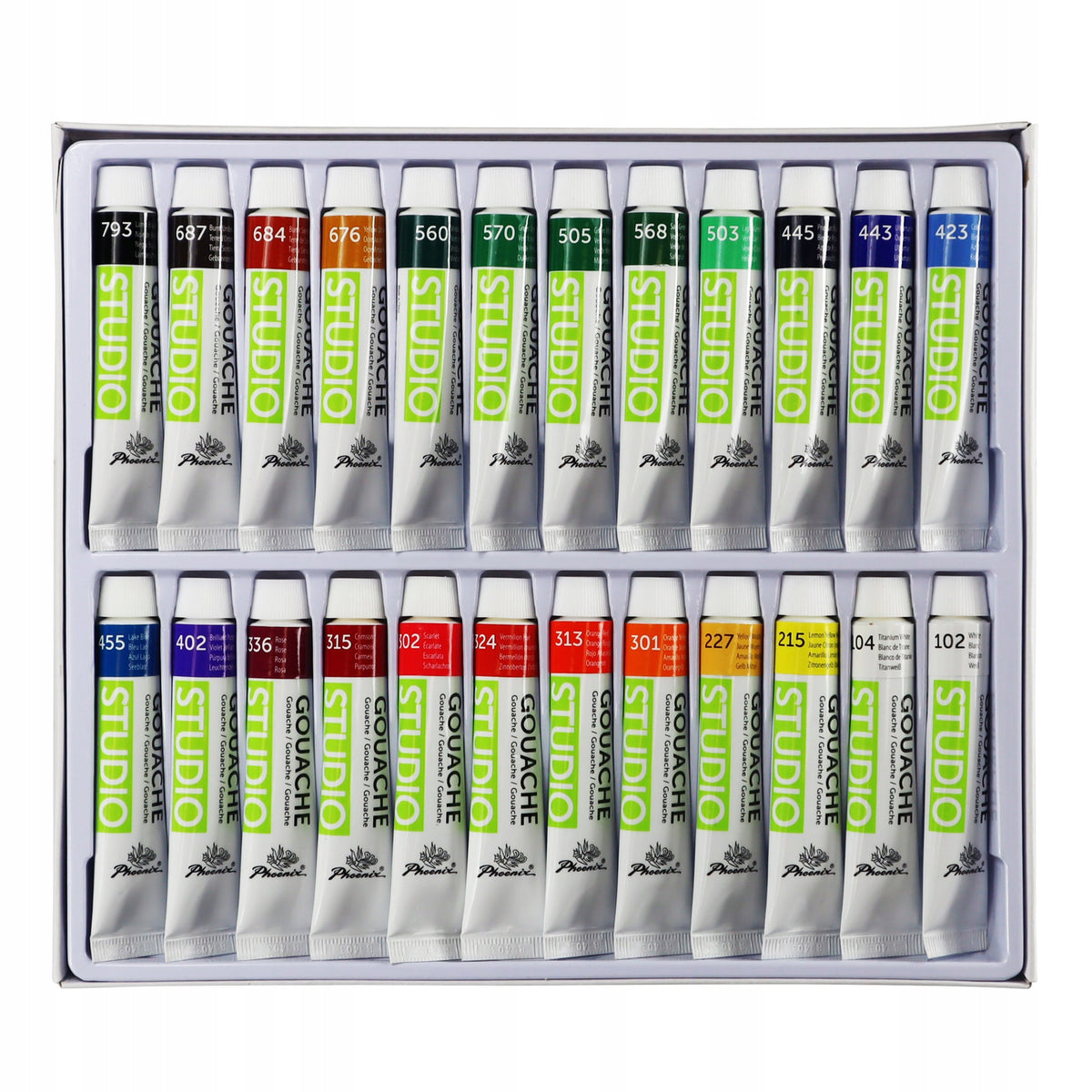 Colori a guazzo Phoenix 24 x 12 ml