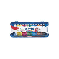 Colori a tempera GIOTTO Extra Fine in tubetti con pennello – 12 pz