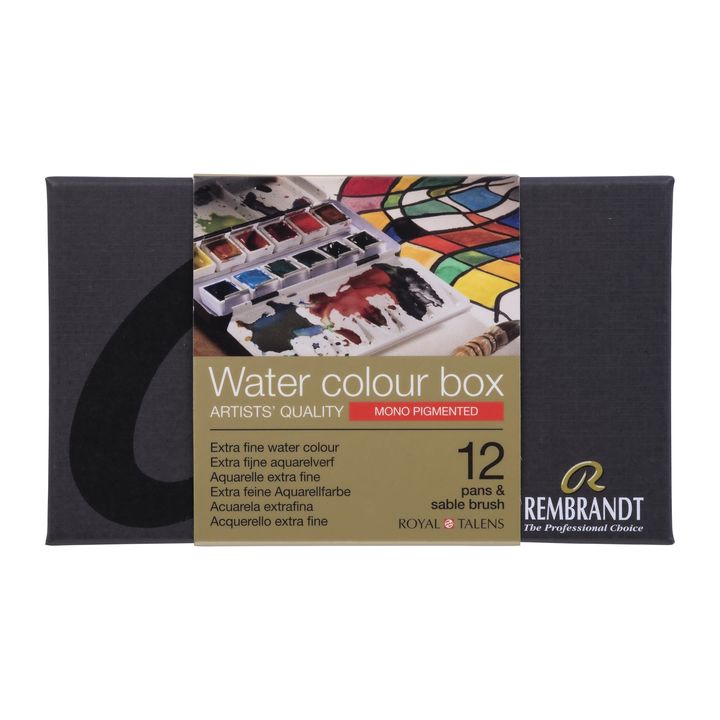 Colori acquerello Rembrandt Scatola monopigmentata - 12 contenitori