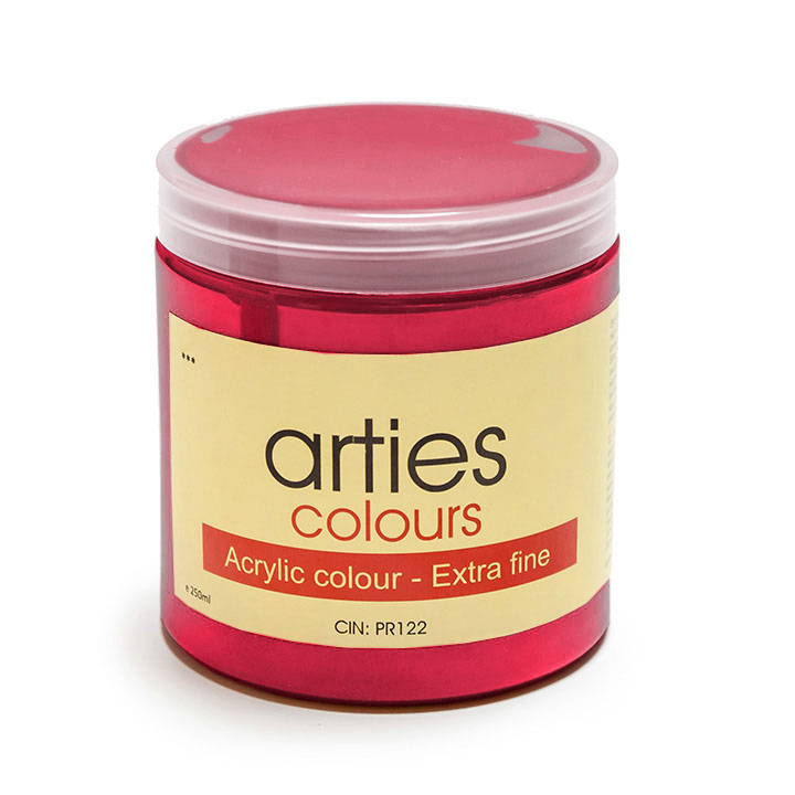 Colori acrilici Arties Colours - 250 ml | colori diversi - Rosso Cadmio Scuro Imitazione