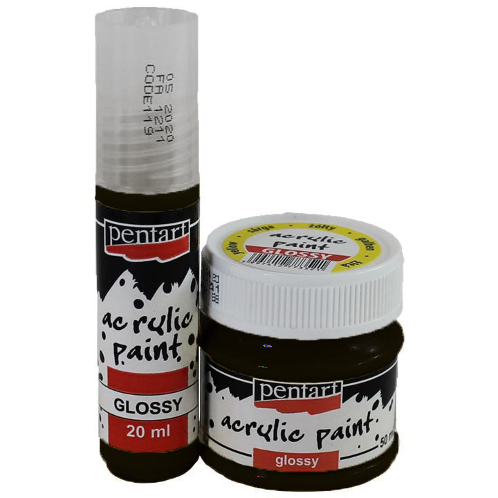 Colori acrilici lucidi 20ml | colori diversi - nero