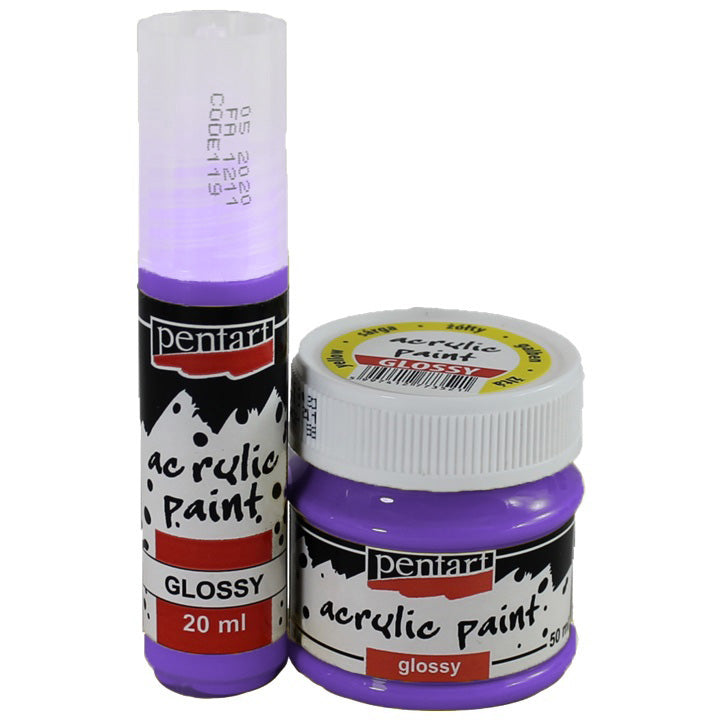 Colori acrilici lucidi 20ml | colori diversi - violacciocca