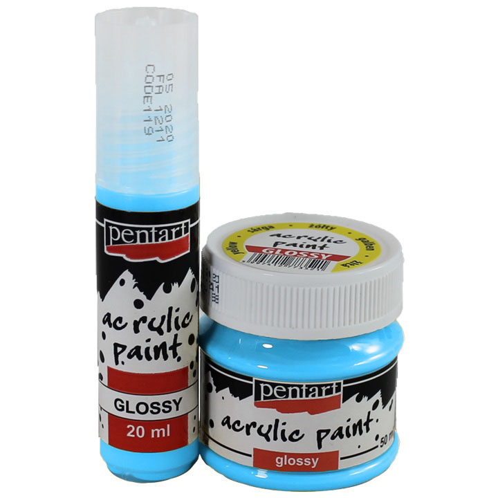 Colori acrilici lucidi 20ml | colori diversi - azzurro