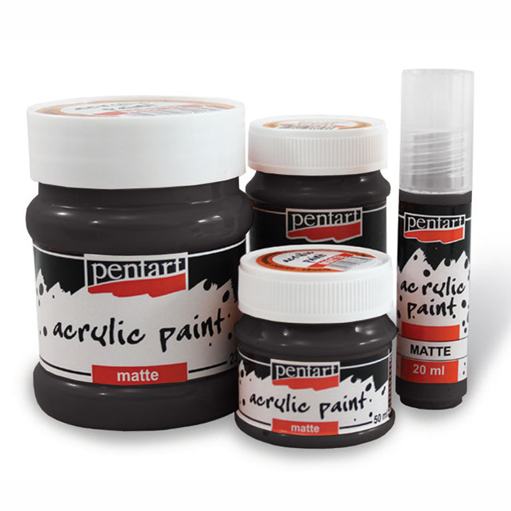 Colori acrilici opachi - 230 ml | colori diversi - nero