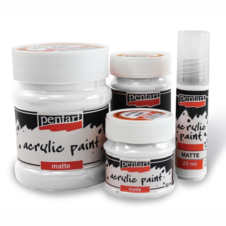 Colori acrilici opachi - 230 ml | colori diversi - titanio bianco