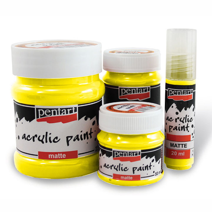Colori acrilici opachi - 230 ml | colori diversi - giallo sole