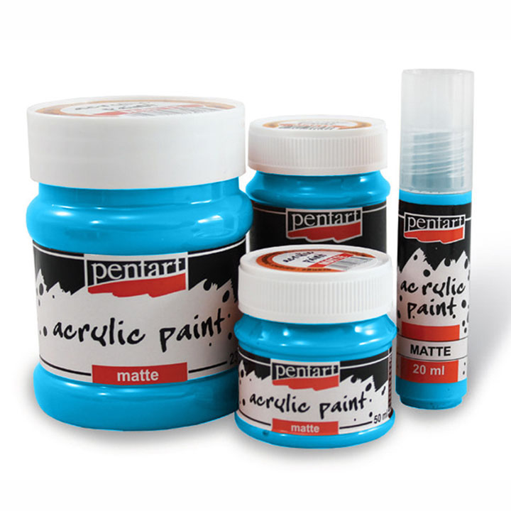 Colori acrilici opachi - 230 ml | colori diversi - azzurro