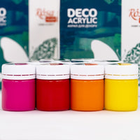 Colori acrilici ROSA TALENT opachi, set 9x20ml per decorazioni