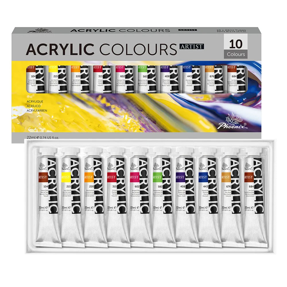 Colori acrilici Phoenix Artist 10 x 22 ml