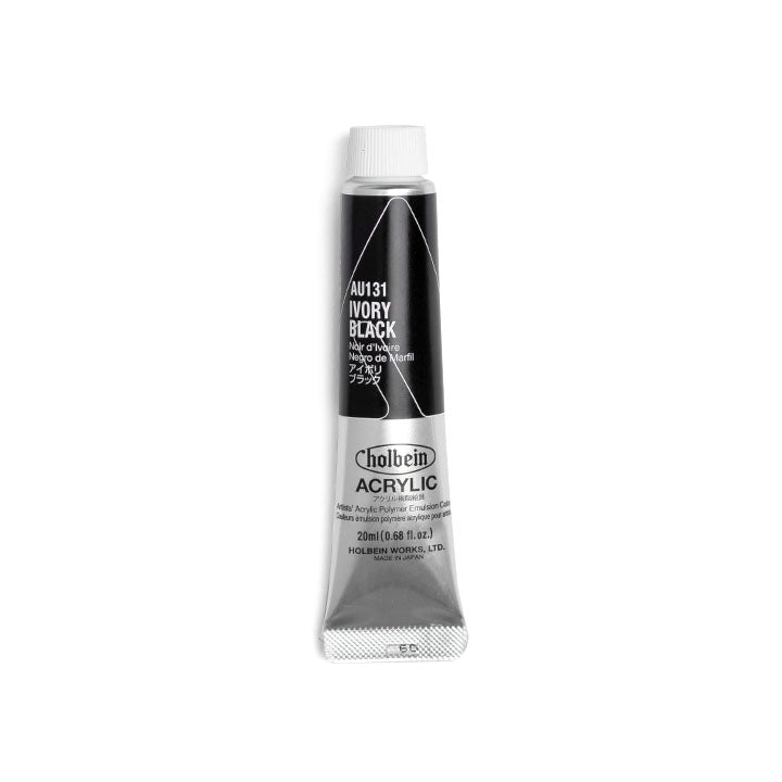 Colori acrilici professionali Heavy Body - Holbein - sfumature bianco e nero | colori diversi