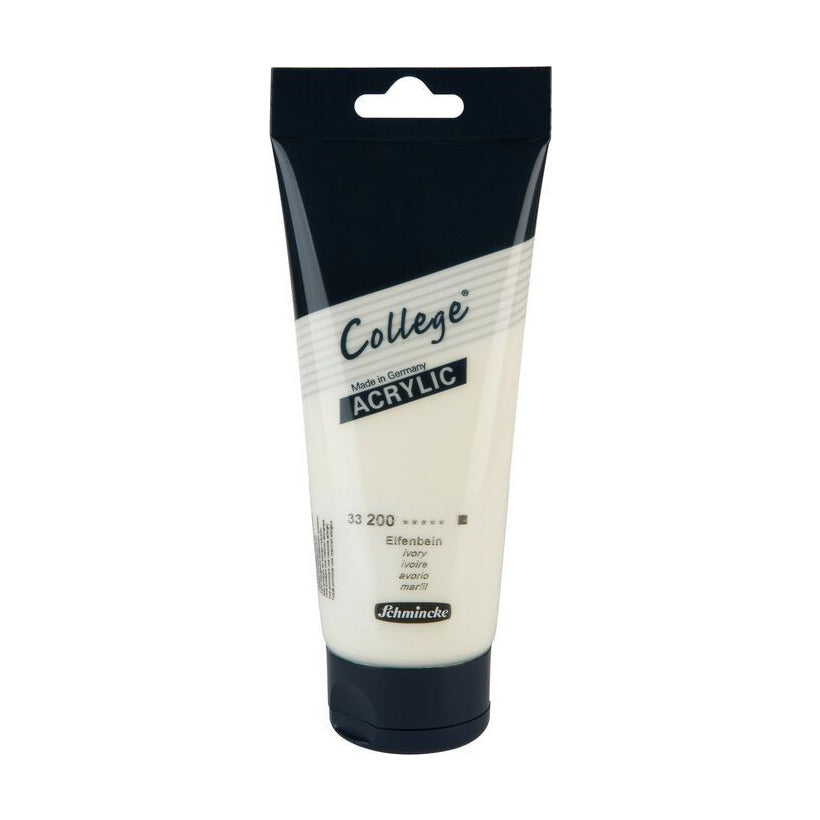 Colori acrilici Schmincke College Acrylic 200 ml – 200 Avorio