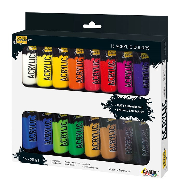 Colori acrilici Solo Goya - set 16 x 20 ml