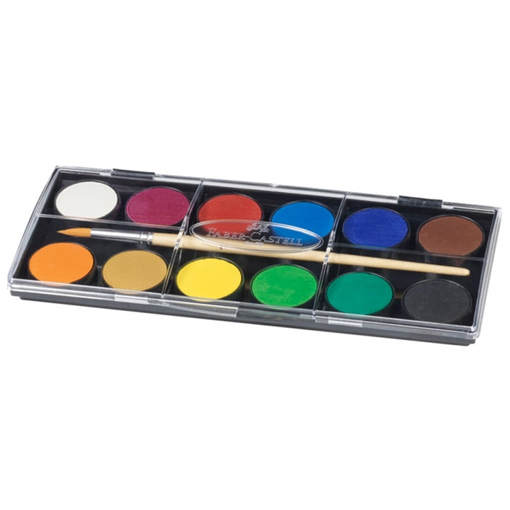 Colori ad acqua FABER-CASTELL 12 colori - 30 mm
