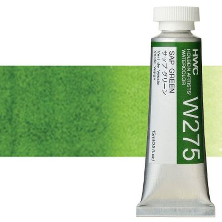 Colori ad acquarello professionali Holbein Artists 15 ml | tonalità verdi — immagine 16