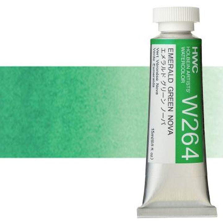 Colori ad acquarello professionali Holbein Artists 15 ml | tonalità verdi — immagine 8