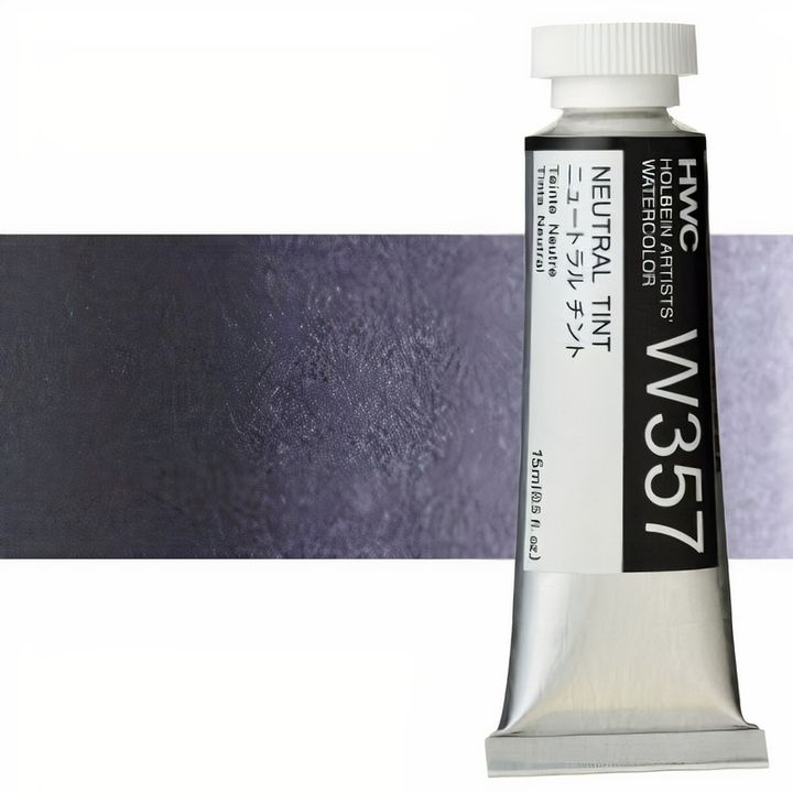 Colori ad acquarello professionali Holbein Artists 15 ml | tonalità bianche e nere — immagine 10