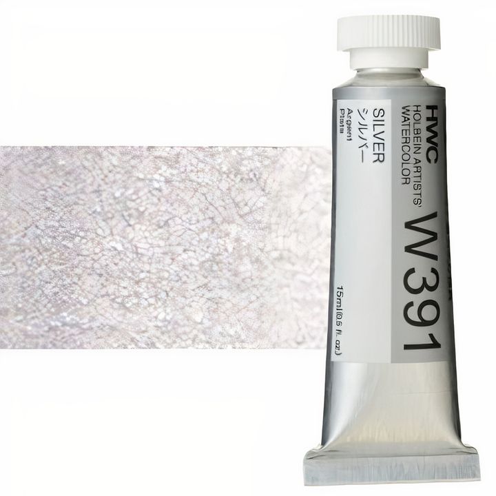 Colori ad acquarello professionali Holbein Artists 15 ml | oro e argento — immagine 2