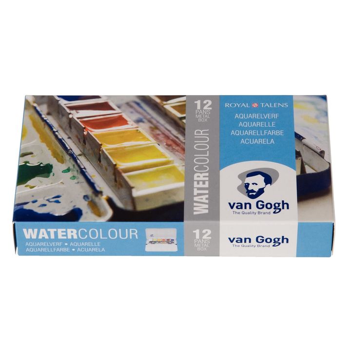 Colori ad acquerello in una scatola di metallo Van Gogh | scegli un set
